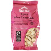 Suma Prepacks Organic Whole Fairtrade Cashews 250g